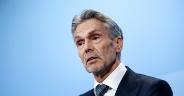 Dutch Prime Minister Dick Schoof presents the cabinet's coalition program in the Hague, the Netherlands, Sept. 13, 2024. (EPA Photo)