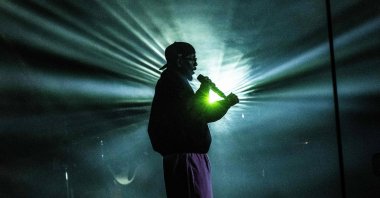 U.S. rapper Kendrick Lamar performs on the Orange Stage during Roskilde Festival 2023 music festival, Denmark, June 28, 2023. (AFP Photo)