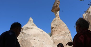 Members of the UNESCO Türkiye National Commission conduct inspections at the Paşabağları Site, Cappadocia, Türkiye, Sept. 14, 2024. (DHA Photo)