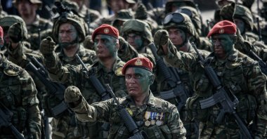 Members of Greek Special Forces attend a parade in Thessaloniki, Greece, Oct. 28, 2018. (Getty Images)