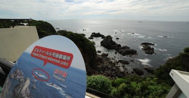 A view of the location where the Ertuğrul frigate sank in 1890, Kushimoto, Japan, June 4, 2015. (AA Photo)