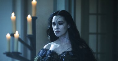 This image released by Warner Bros. Pictures shows Monica Bellucci in a scene from &quot;Beetlejuice Beetlejuice.&quot; (AP Photo)