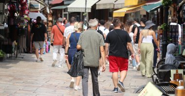 The Turkish Bazaar in Skopje, North Macedonia, showcases key examples of Ottoman architecture and is a top destination for Turkish tourists, Skopje, Macedonia, Sept. 15, 2024. (AA Photos)