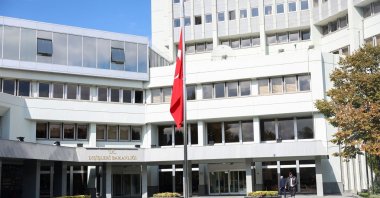 The exterior of the Foreign Ministry building in the capital of Ankara, Türkiye, Oct. 19, 2023. (AFP Photo)