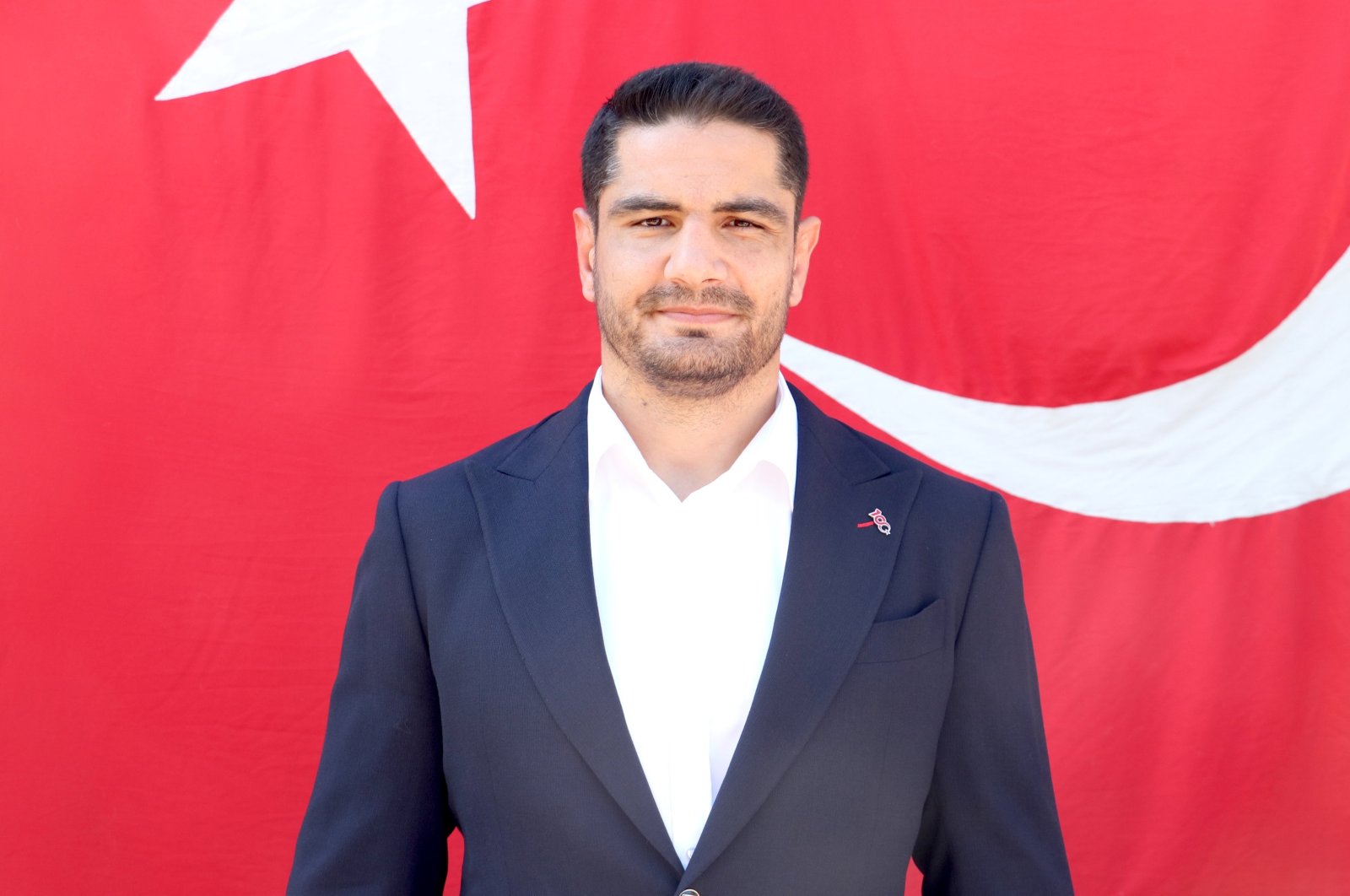 Taha Akgül poses for a photo after an interview with Anadolu Agency, Erzurum, Türkiye, Sept. 13, 2024. (AA Photo)