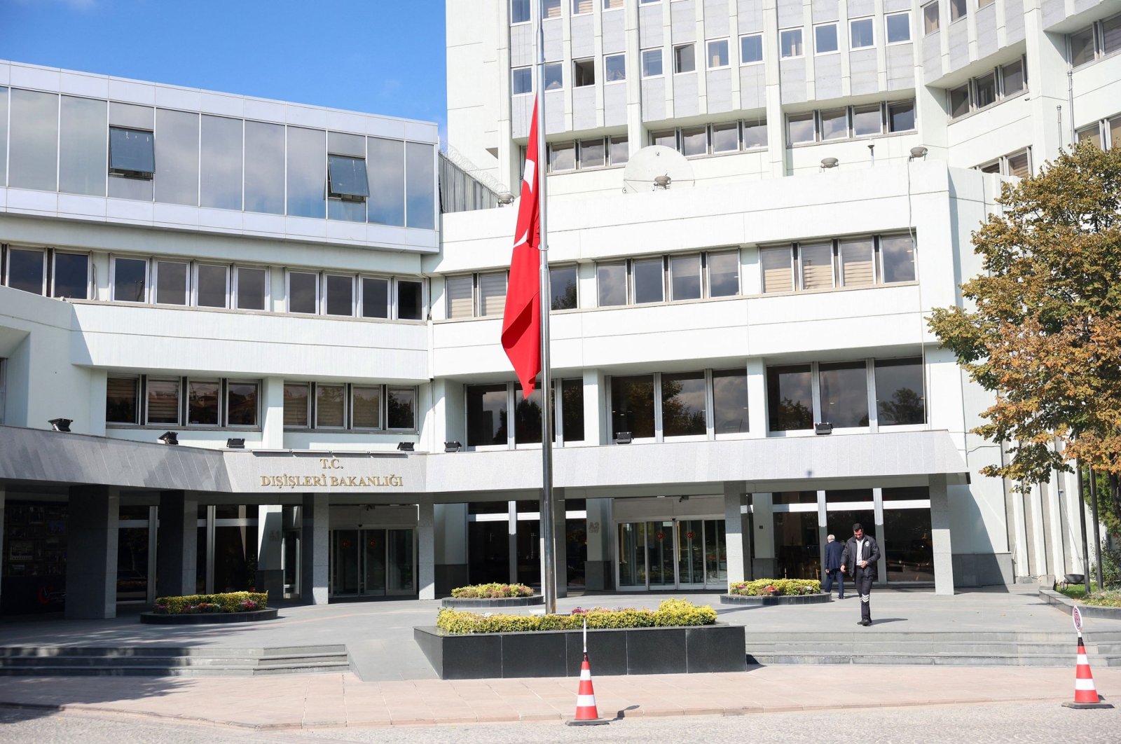 The exterior of the Foreign Ministry building in the capital of Ankara, Türkiye, Oct. 19, 2023. (AFP Photo)