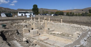 The ancient city of Satala, where excavation work continues in the village of Sadak in Kelkit district of Gümüşhane, Türkiye, Sept. 17, 2024. (AA Photo)