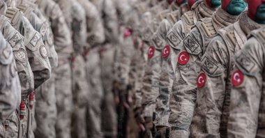 Gendarmerie troops attend a parade in Bilecik, northwestern Türkiye, Sept. 8, 2024. (AA Photo)