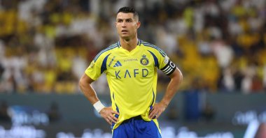 Al Nassr&#039;s Portuguese forward Cristiano Ronaldo looks on during the Saudi Pro League football match between Al-Ahli and Al-Nassr at at al-Awwal Stadium, Riyadh, Saudi Arabia, Sept. 13, 2024. (AFP Photo)