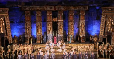 The 31st International Aspendos Opera and Ballet Festival recently offered an "Opera Gala Night" concert that delighted art enthusiasts, Antalya, Türkiye, Sept. 14, 2024. (AA Photo)