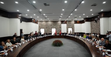 The Scientific Committee of the Ministry of Environment, Urbanization and Climate Change holds its first meeting in Izmir, Türkiye, Sept. 17, 2024. (AA Photo)