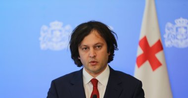 Georgia&#039;s Prime Minister Irakli Kobakhidze speaks at a news conference in Tbilisi, Sept. 16, 2024. (AA Photo)