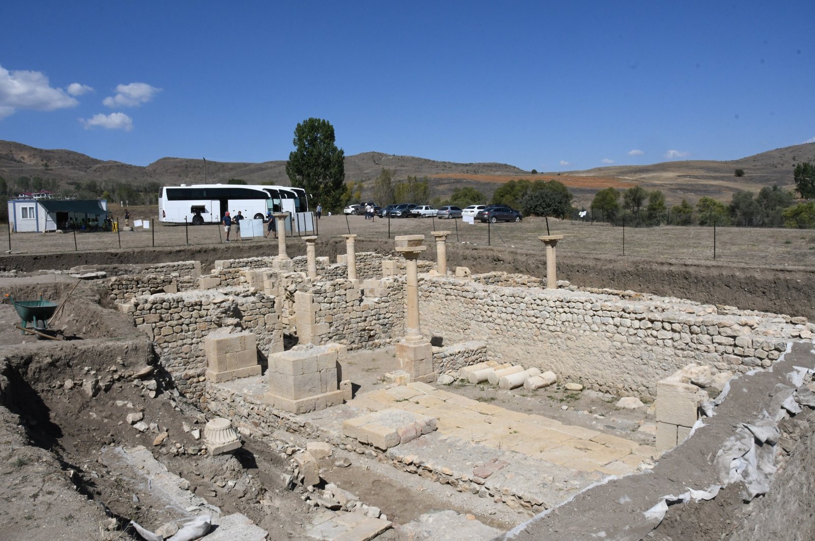 The ancient city of Satala, where excavation work continues in the village of Sadak in Kelkit district of Gümüşhane, Türkiye, Sept. 17, 2024. (AA Photo)