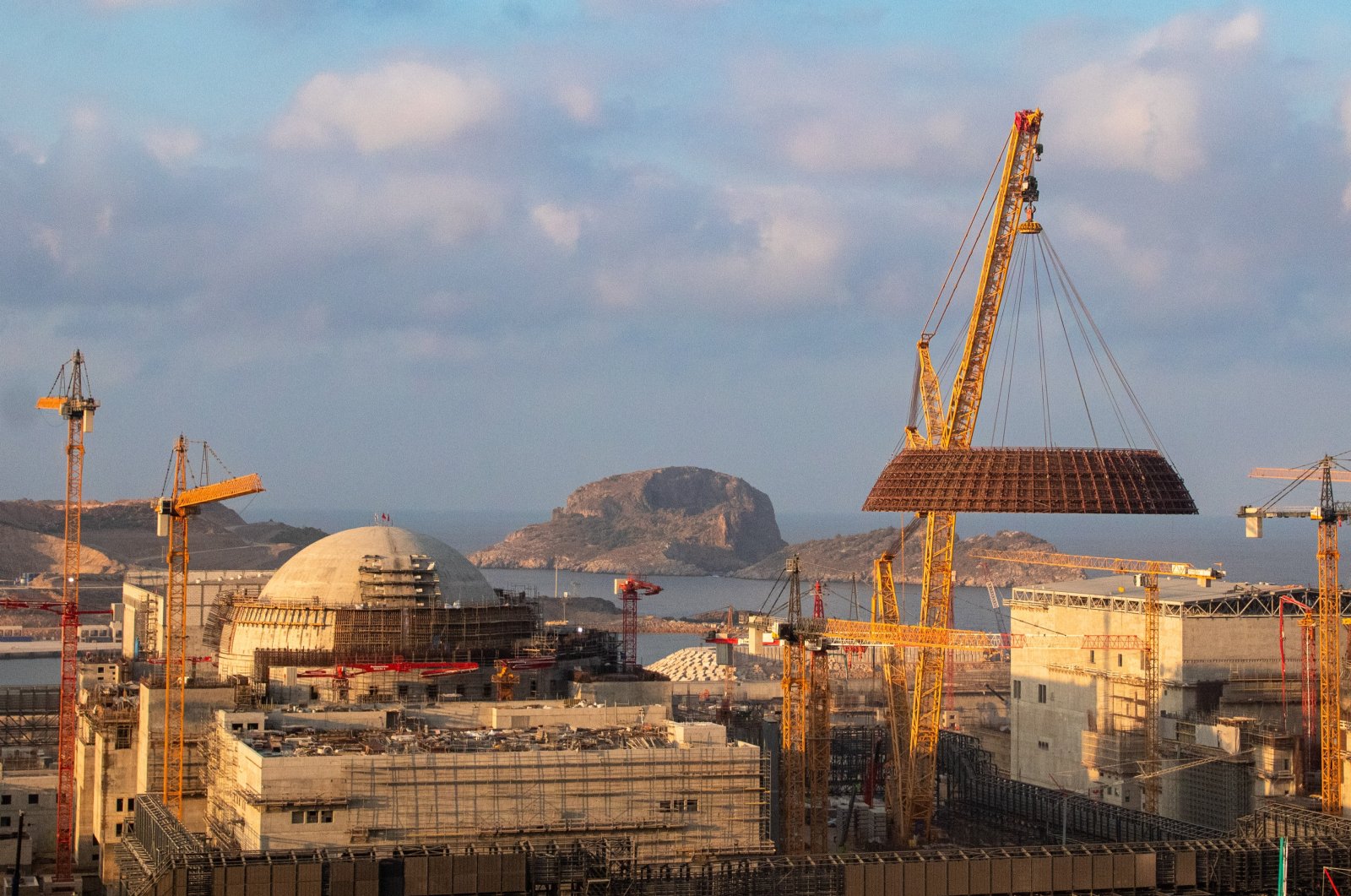 The construction site of Türkiye&#039;s first nuclear power plant, Akkuyu, in Mersin, southern Türkiye, Aug. 3, 2024. (AA Photo)