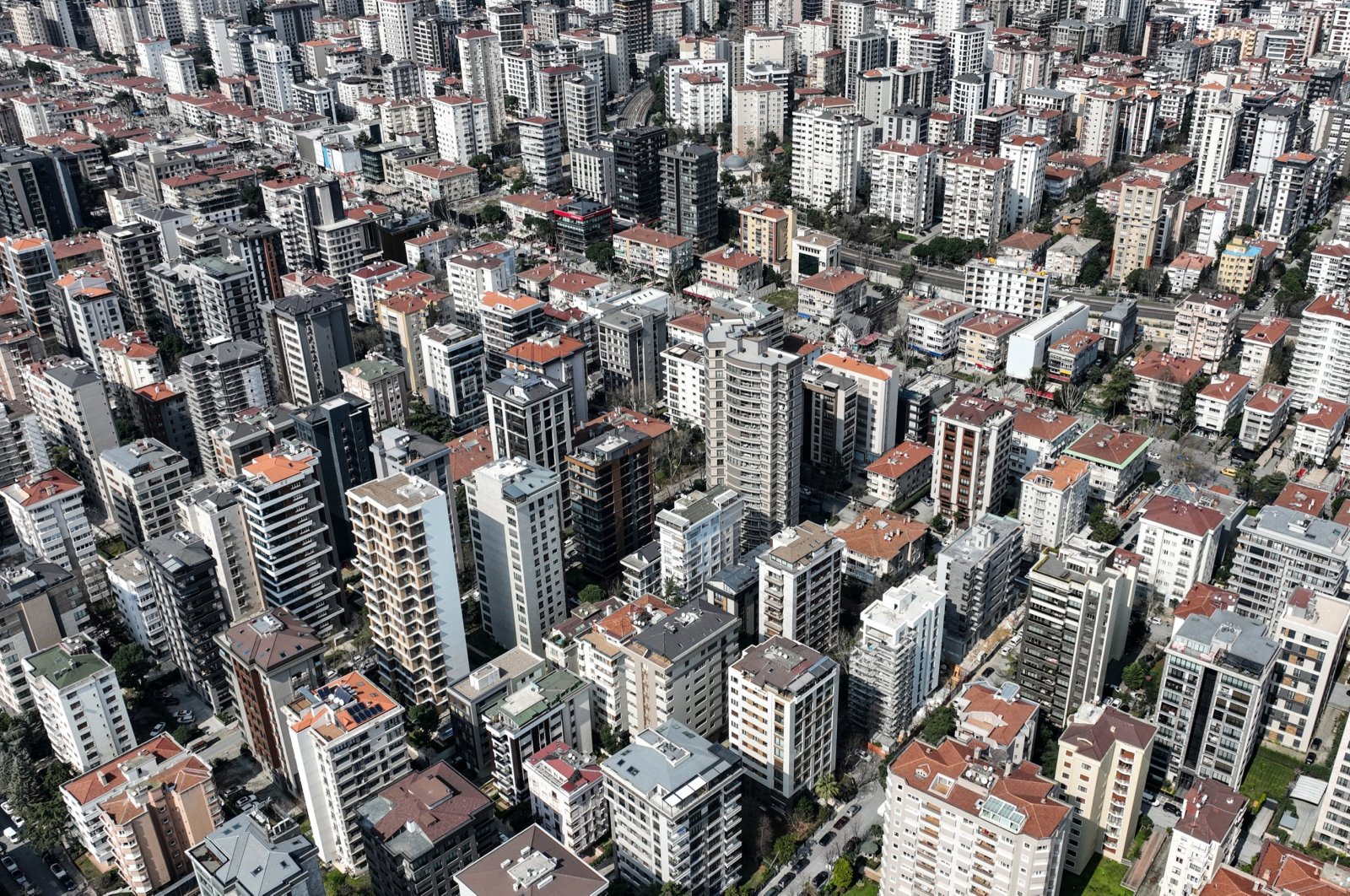 An aerial photo shows a view of the Kadıköy district in Istanbul, Türkiye, March 20, 2023. (EPA File Photo)