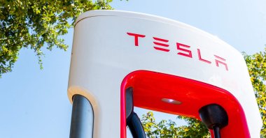 A Tesla supercharging station is seen near a parking lot in Austin, Texas, U.S., Sept. 16, 2024. (AFP Photo)