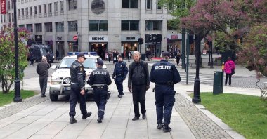 Police officers patrol in Oslo, Norway, Oct. 27, 2019. (AA Photo) 