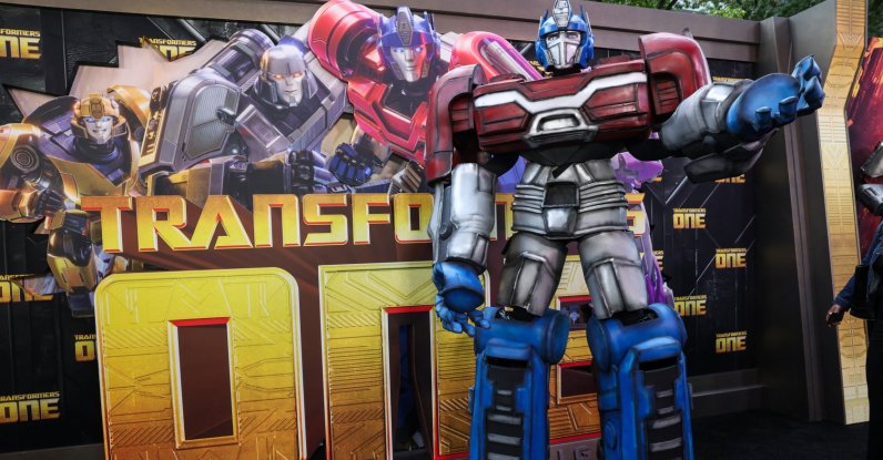 A person dressed as Optimus Prime poses during the premiere of Transformers One in New York City, U.S., Sept. 17, 2024. (Reuters Photo)