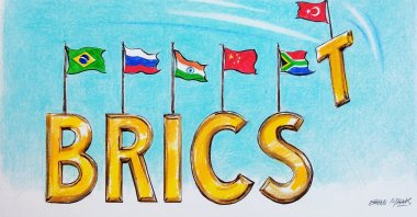 "For numerous other states that prefer a more economically balanced world order instead of the dominance of the Western OECD economies, BRICS membership has become an option that cannot be ignored." (Illustrated by Erhan Yalvaç)
