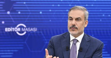 Foreign Minister Hakan Fidan speaks at the interview with Anadolu Agency (AA), Ankara, Türkiye, Sept. 19, 2024. (AA Photo)