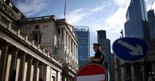 People walk outside the Bank of England in the City of London financial district in London, U.K., May 11, 2023. (Reuters Photo)