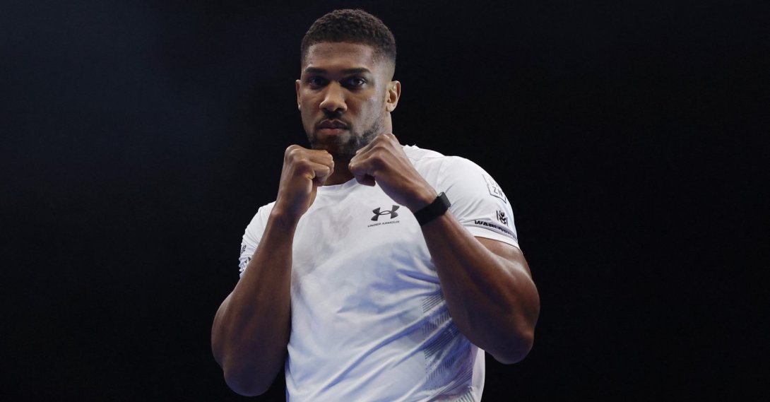 Anthony Joshua during a media workout at Wembley Arena, London, Britain, Sept. 18, 2024. (Reuters Photo)