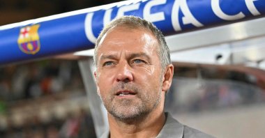 Barcelona's German coach Hans-Dieter Flick looks on during the UEFA Champions League 1st round Day 1 football match between AS Monaco and FC Barcelona at the Louis II Stadium, Monaco, Sept. 19, 2024. (AFP Photo)