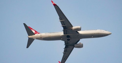 A Turkish Airlines Boeing 737-800 is seen landing at Thessaloniki International Airport Makedonia, Greece, Aug. 16, 2021. (Reuters Photo)