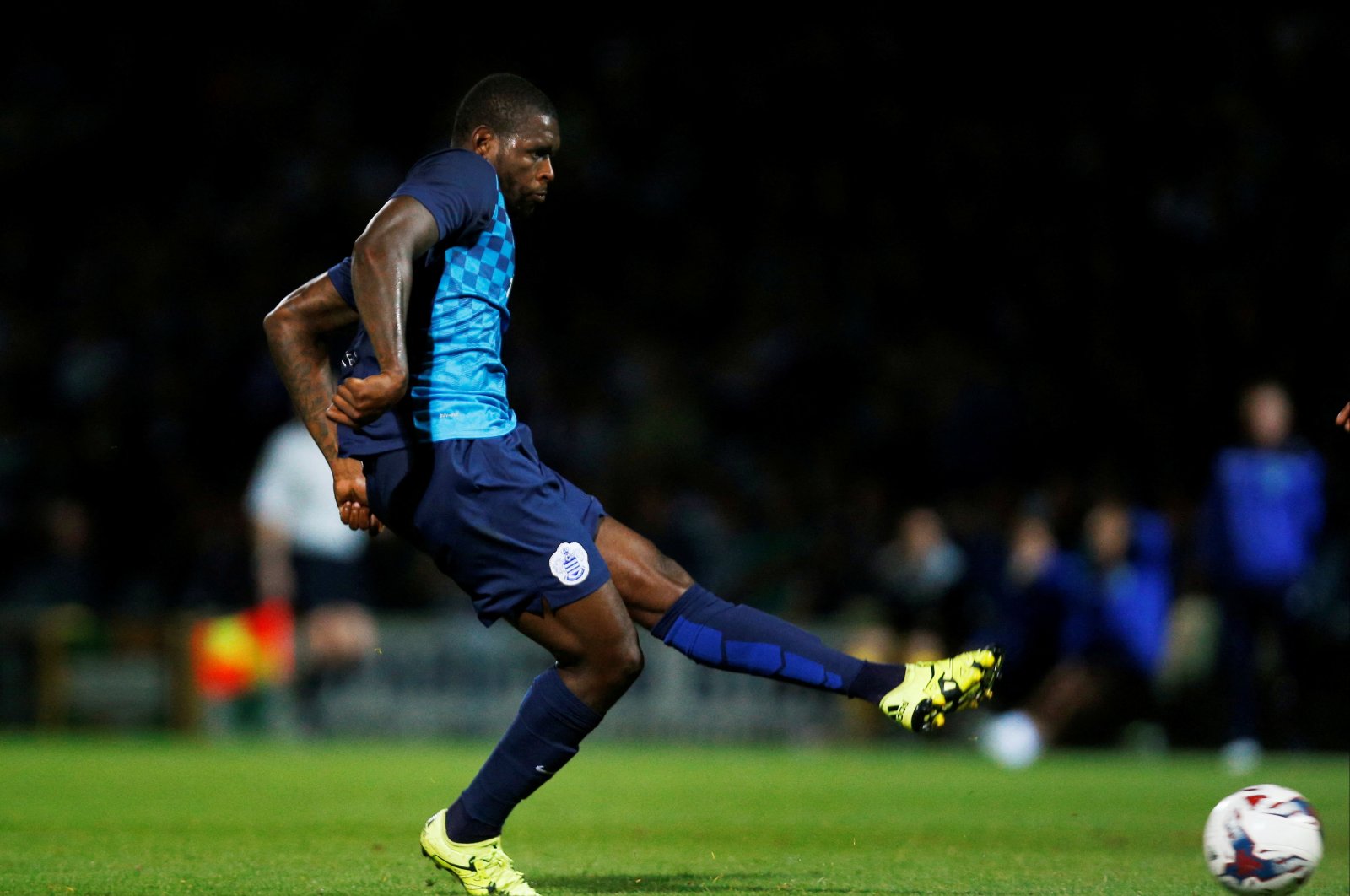 QPR&#039;s Jay Emmanuel Thomas in action during the Capital One Cup first round match against Yeovil Town at the Huish Park, Yeovil, U.K., Aug. 11, 2015. (Reuters Photo)