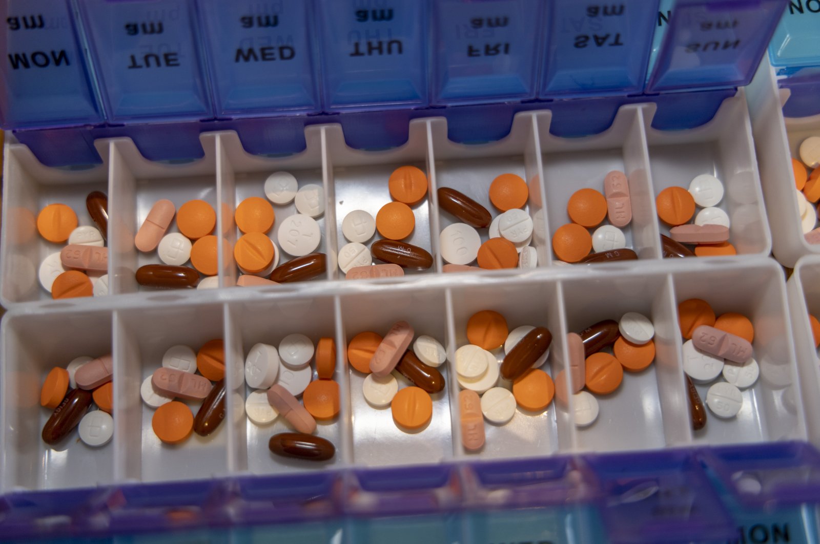 A patient&#039;s daily drugs placed into a rosette box to treat tuberculosis in a TB clinic in Folkestone, U.K., March 1, 2023. (Getty Images)