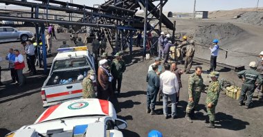 Rescuers work following a gas explosion in a coal mine in South Khorasan Province, Iran, Sept. 22, 2024. (Reuters Photo)
