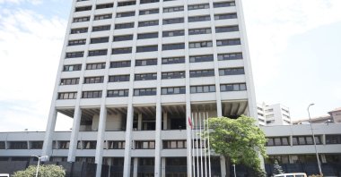 The headquarters of the Central Bank of the Republic of Türkiye (CBRT), Ankara, Türkiye, June 9, 2023. (AFP Photo)