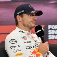 Red Bull's Max Verstappen during a post-race news conference after finishing second place in the Singapore Grand Prix, Singapore, Sept. 22, 2024. (Reuters Photo)