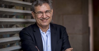 Turkish novelist, screenwriter, academic and recipient of the 2006 Nobel Prize in Literature Orhan Pamuk during his visit to Barcelona, Catalonia, Spain, April 2, 2018. (Getty Images)
