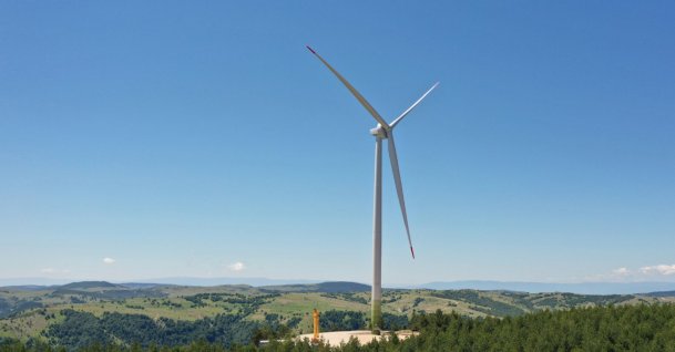 A general view of the Çerkeş wind plant of Cengiz Holding in Çankırı province, northern Türkiye, Sept. 3, 2024. (AA Photo)