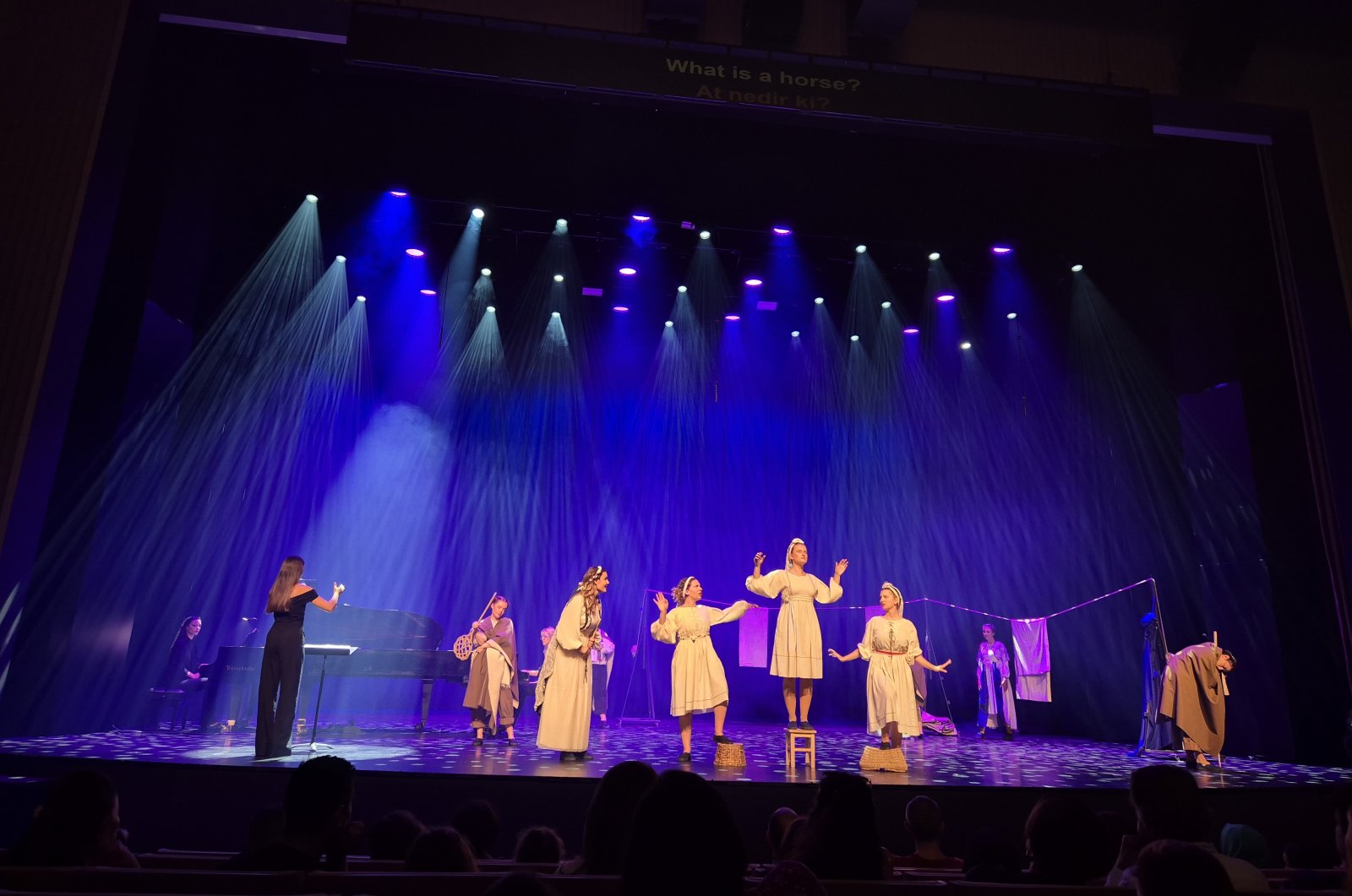 The Croatian opera "Regoc" is performed at the Taksim Atatürk Cultural Center, Istanbul, Türkiye, Sept. 21, 2024. (Photo by Ayşe Sena Aykın)