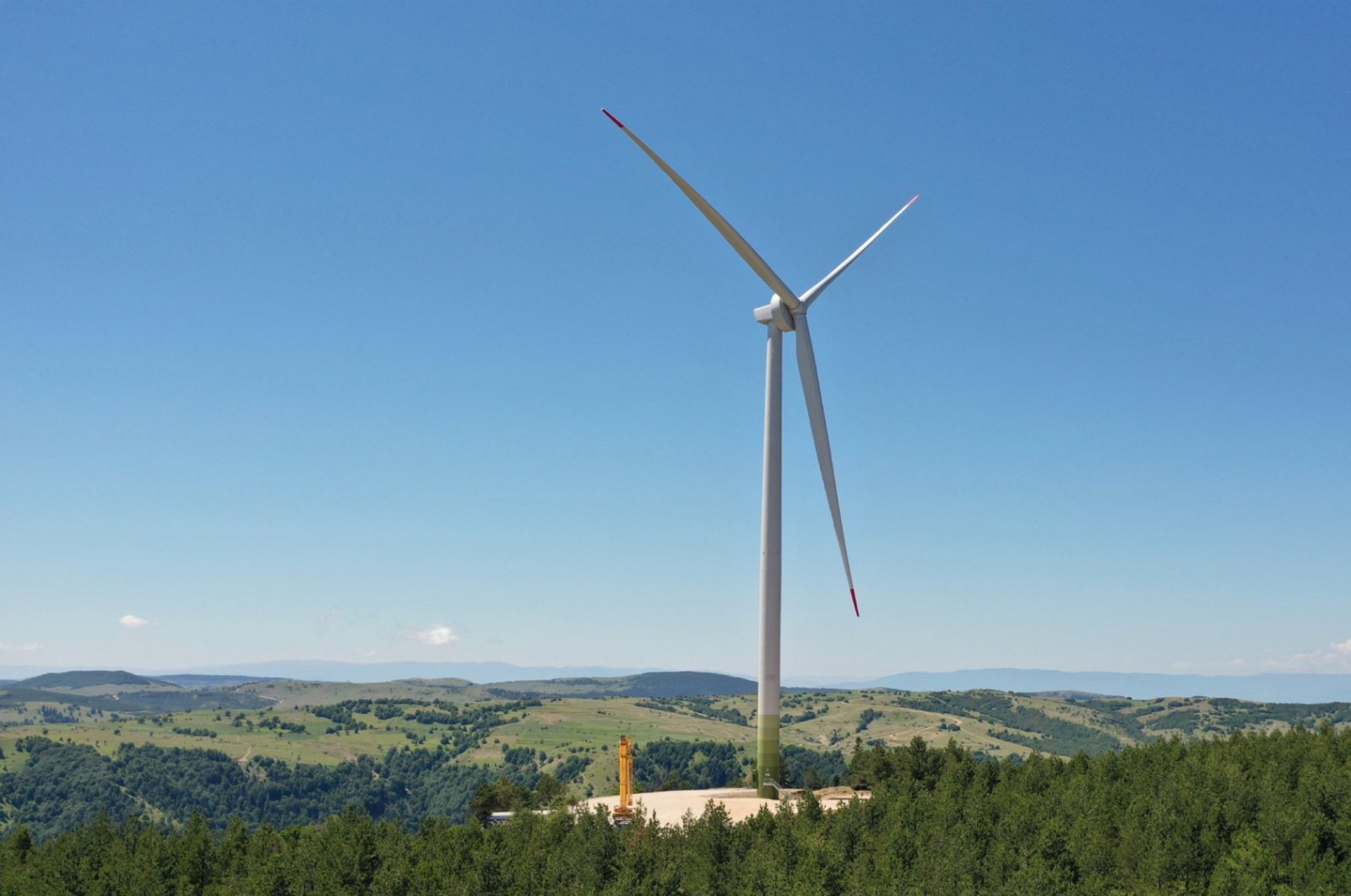 A general view of the Çerkeş wind plant of Cengiz Holding in Çankırı province, northern Türkiye, Sept. 3, 2024. (AA Photo)