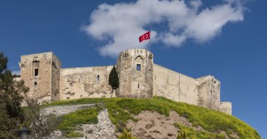 A view of Gaziantep Castle on a sunny day in the center of the southeastern city, Gaziantep, Türkiye, Feb. 23, 2023. (Getty Images)