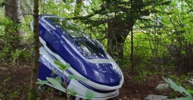 The Sarco pod at the location where it was allegedly used by a 64-year-old American woman who "died using the Sarco device" at approximately 4:01 pm on Sept. 23, 2024. (AFP via Last Resort Handout)