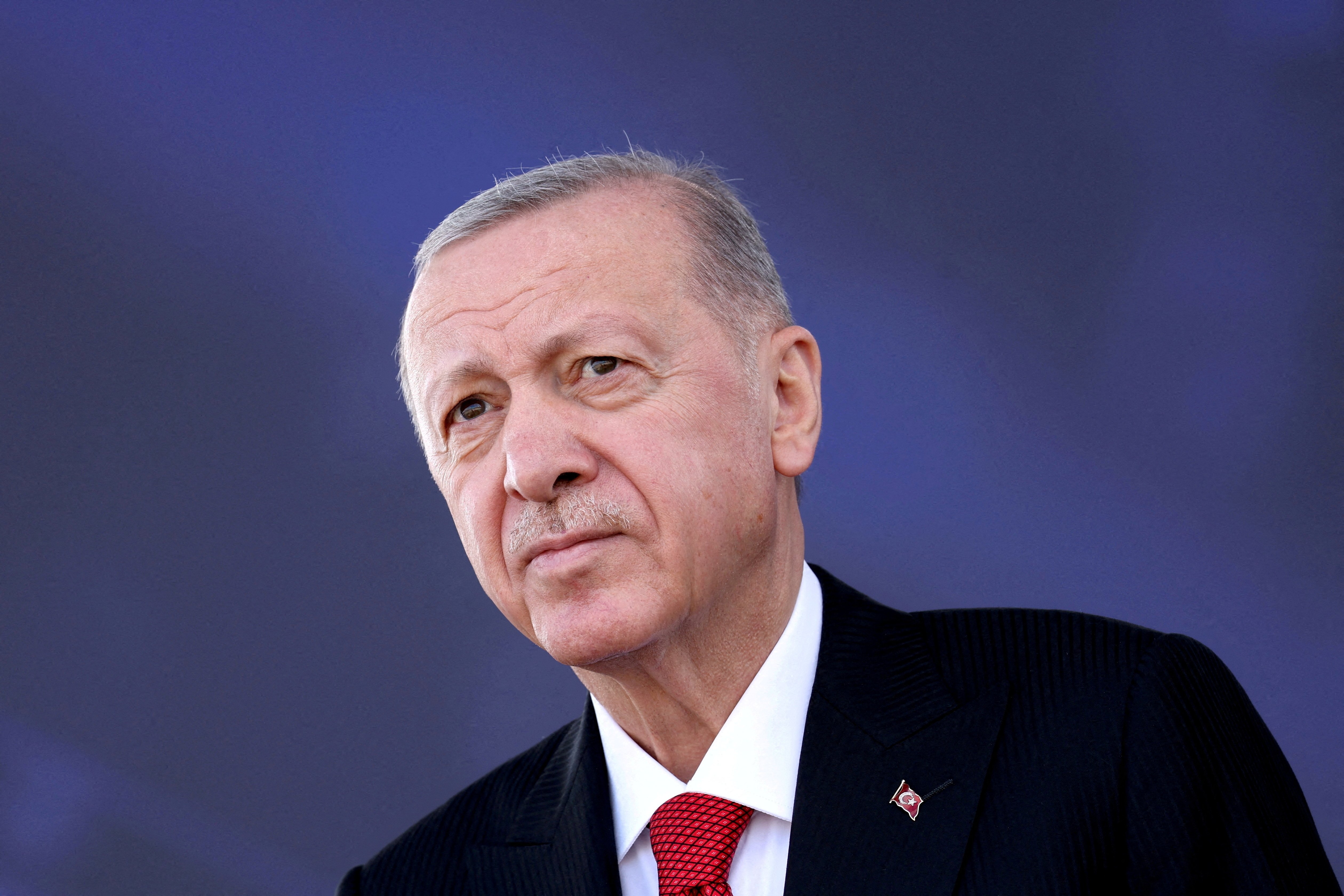 President Recep Tayyip Erdoğan attends a ceremony for the handover of new vehicles to the gendarmerie and police forces, Istanbul, Türkiye, Sept. 20, 2024. (Reuters Photo)