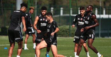 Beşiktaş players train ahead of the Europa League match against Ajax, Istanbul, Türkiye, Sept. 24, 2024. (DHA Photo)