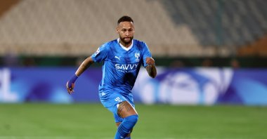 Al-Hilal's Neymar in action during the AFC Champions League match between Nassaji Mazandaran and Al-Hilal at Azadi Sports Complex, Tehran, Iran, Oct. 3, 2023. (Getty Images Photo)