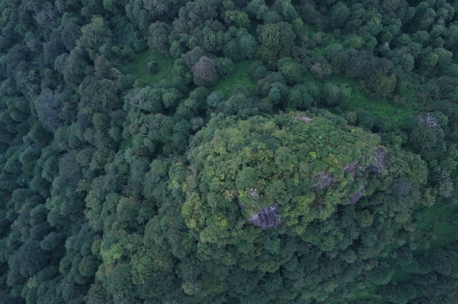 Aerial view of one of the mountains that will be scanned using ground radar imaging, Artvin, Türkiye, Sept. 24, 2024. (AA Photo)