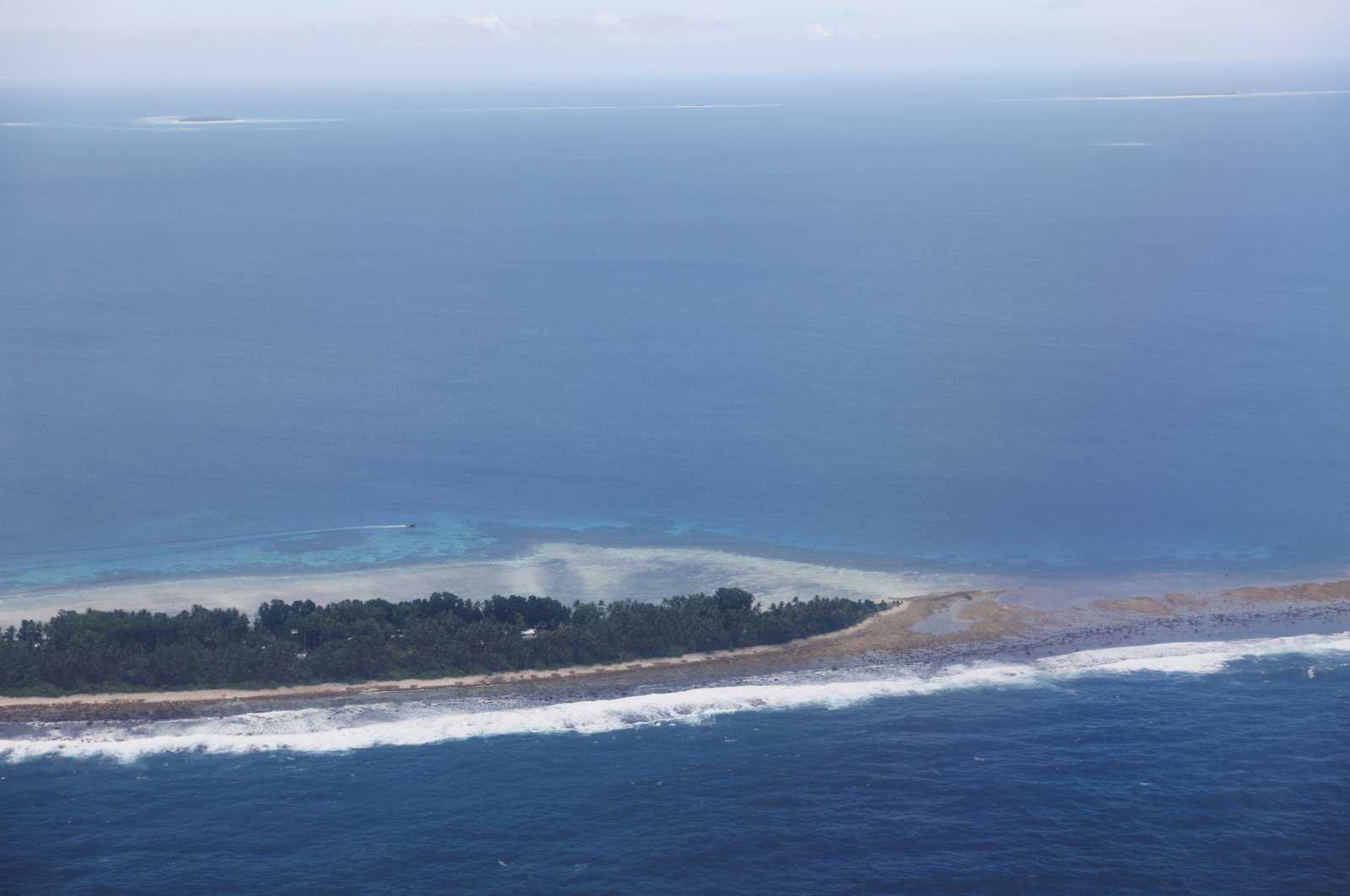 An aerial view of the Pacific Islands nation of Tuvalu, Sept. 6, 2024. (Reuters Photo)