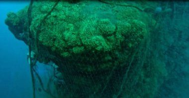 Discarded nets around Lake Van, Türkiye, Sept. 26, 2024. (IHA Photo)
