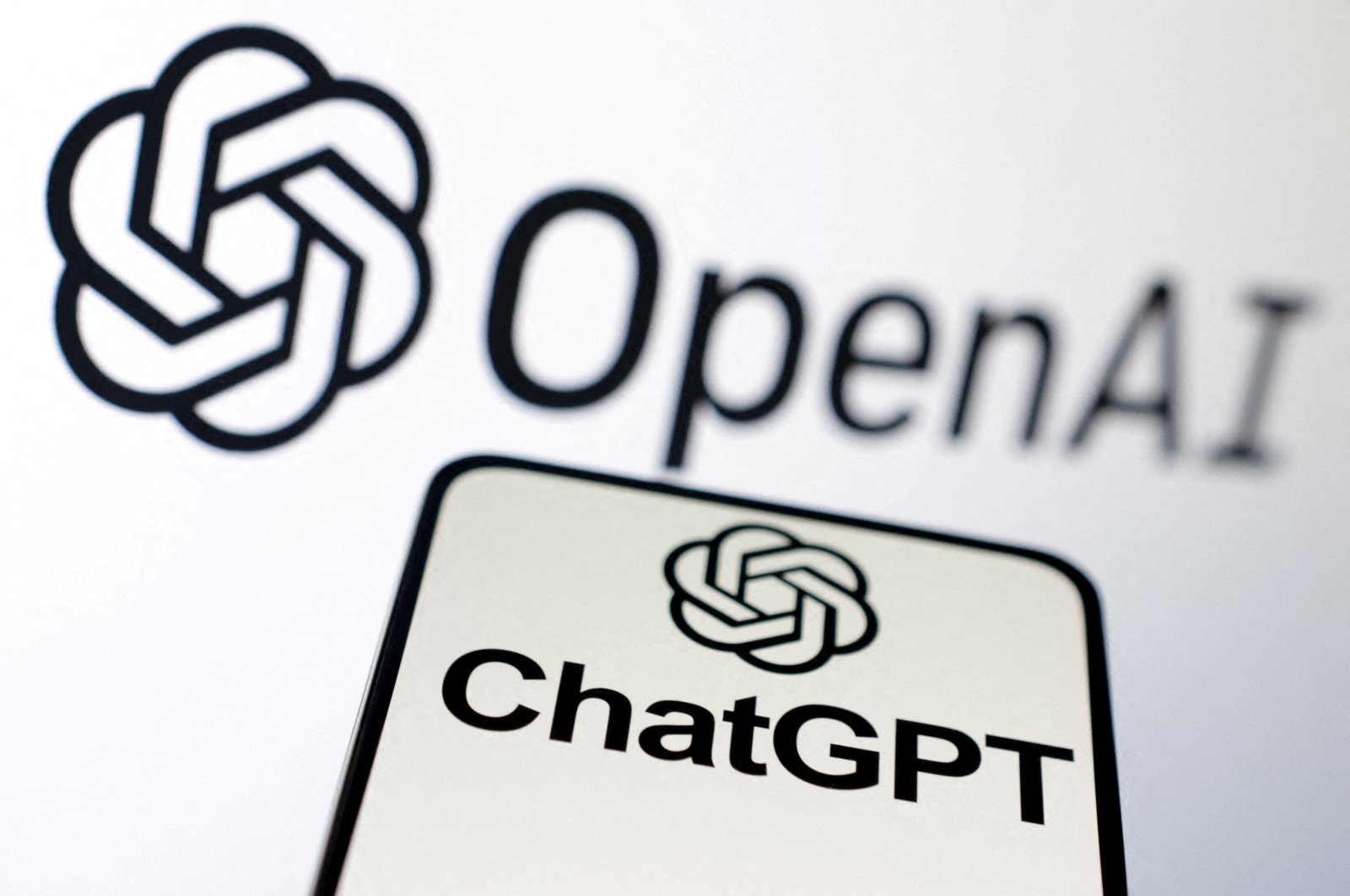 OpenAI and ChatGPT logos are seen in this illustration from Feb. 3, 2023. (Reuters Photo)