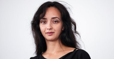 Director Anastasia Trofimova poses during a photocall for the documentary "Russians at War," out of competition, at the 81st Venice Film Festival, Venice, Italy, Sept. 5, 2024. (Reuters Photo)