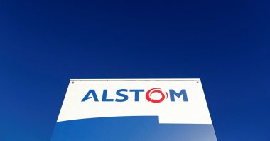 A logo of Alstom is seen at the Alstom&#039;s plant in Semeac near Tarbes, France, Feb. 15, 2019. (Reuters Photo)