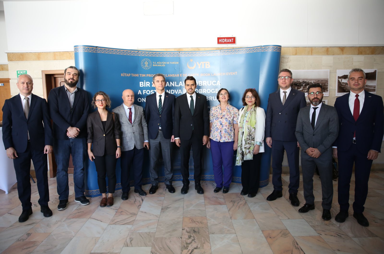  Presidency for Turks Abroad and Related Communities (YTB) President Abdullah Eren (C) and participants of the event, Constanta, Romania, Sept. 25, 2024. (Courtesy of YTB)