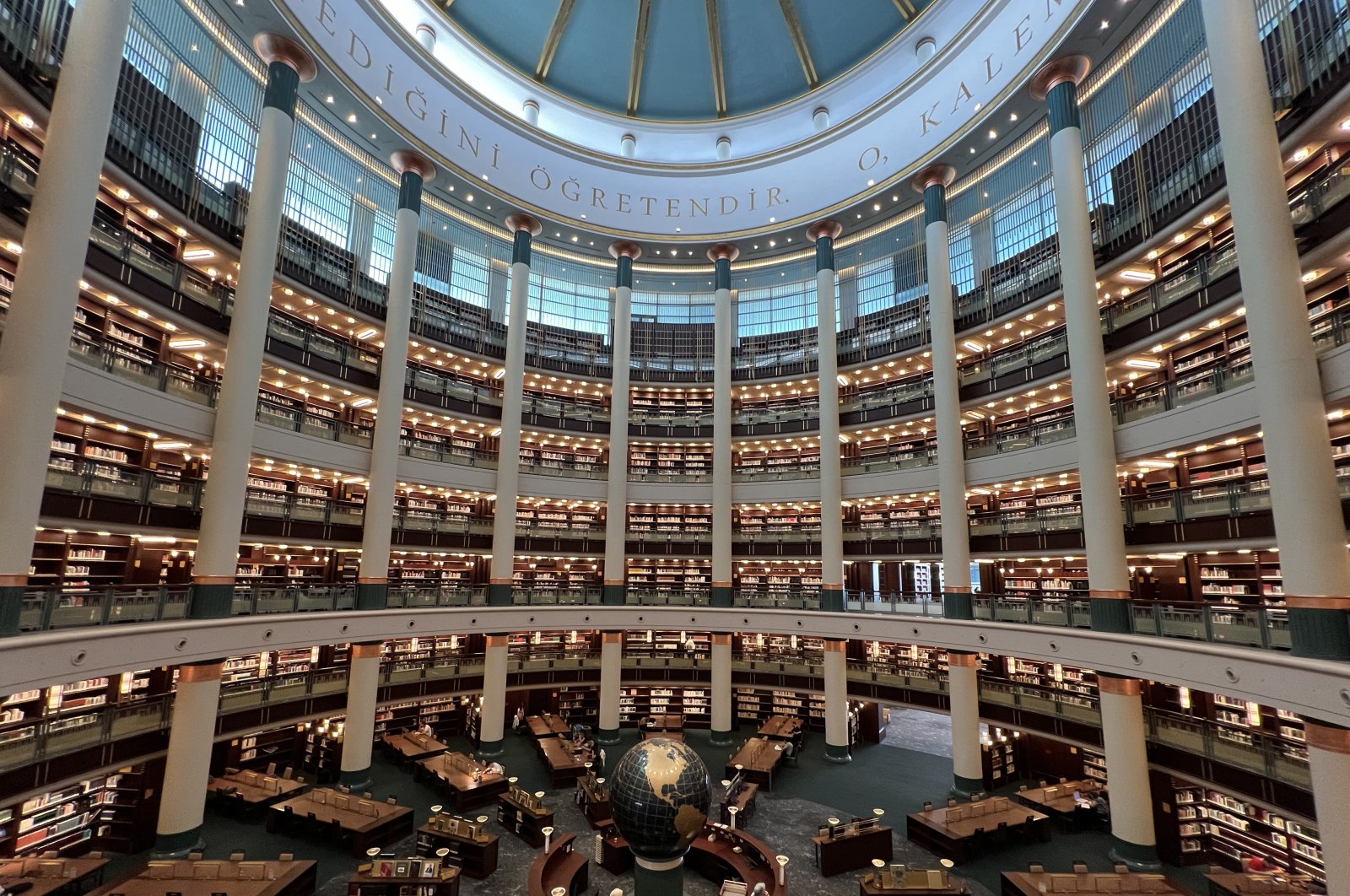 The interior view of The Nation’s Library, Ankara, Türkiye, Sept. 15, 2024. (Photo by Ilker Topdemir)